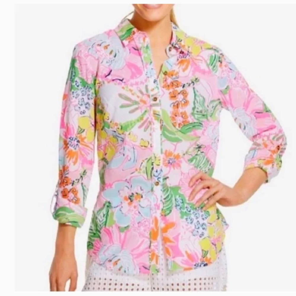 Lilly Pulitzer Button Down Shirt - Nosie Posey,